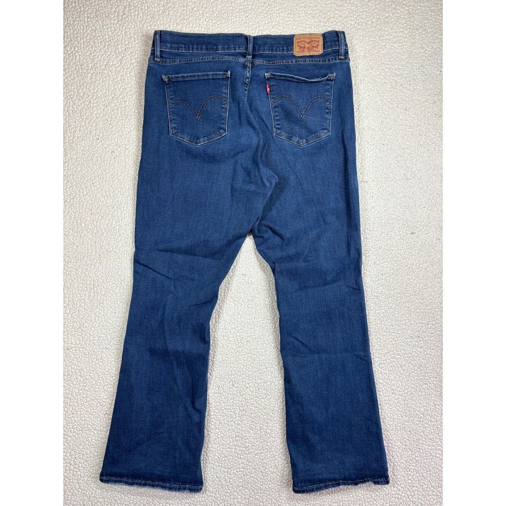 Levi's Curvy Bootcut Jeans Women's 33 W33 L30 Dark Wash Stretch High Rise Jeans - Picture 12 of 15